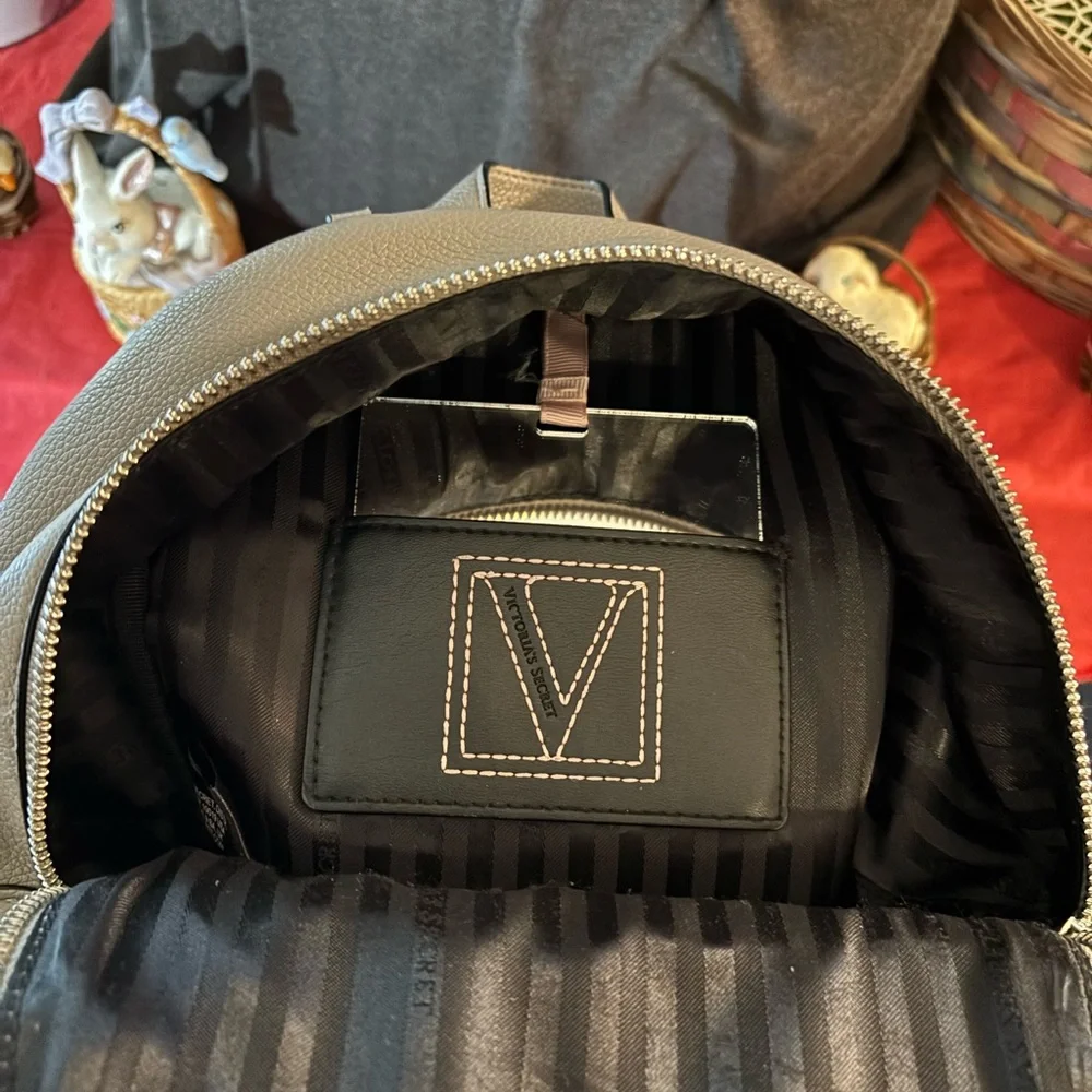 Gray Studded Mini Backpack - Picture 4 of 5